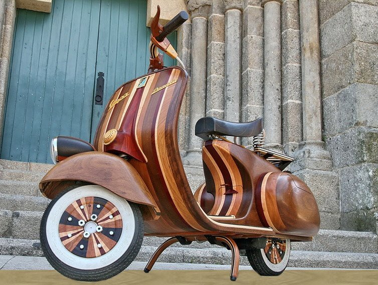 wooden scooter